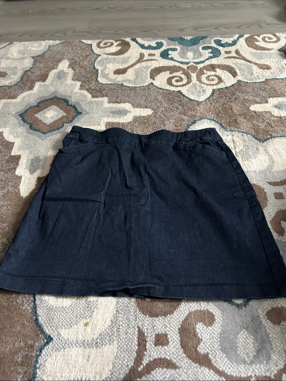 croft & barrow Navy Blue Mini Skirt with built in shorts